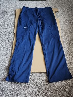 Women's Navy Blue Cargo Scrub Pants